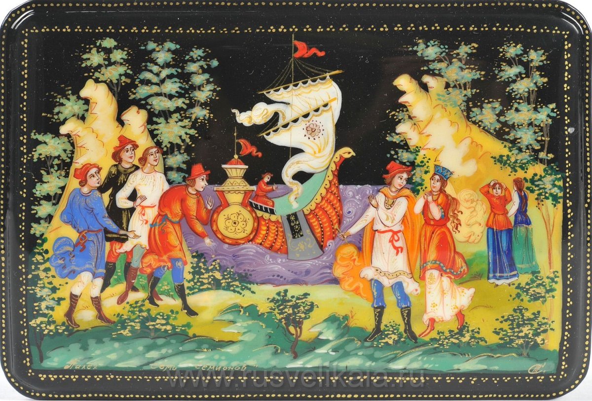 Холуйская лаковая миниатюра Александр Невский