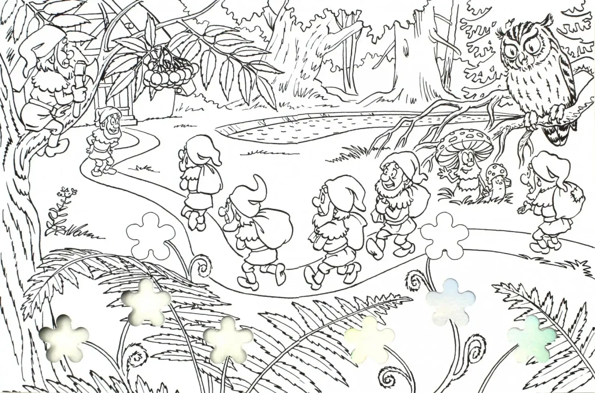 Раскраска сказочный лес для детей