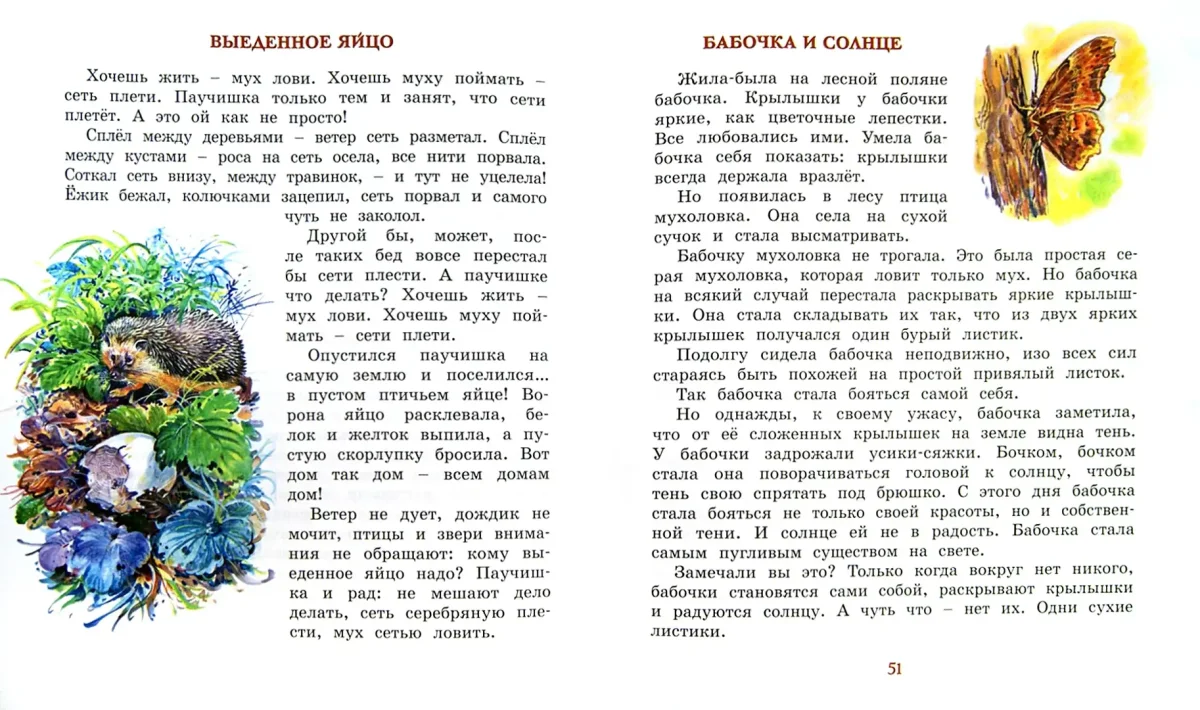 Сладков рассказы для детей 1 класса