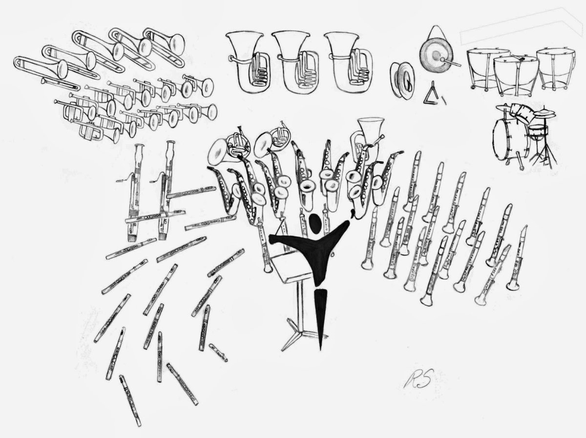 Музыкальные инструменты контур для детей