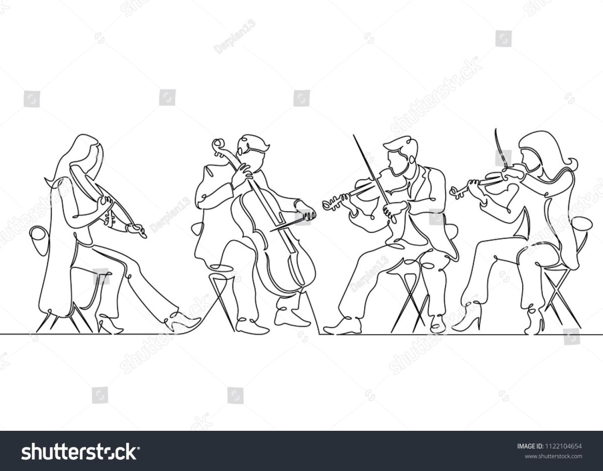 Музыкальные инструменты Наброски