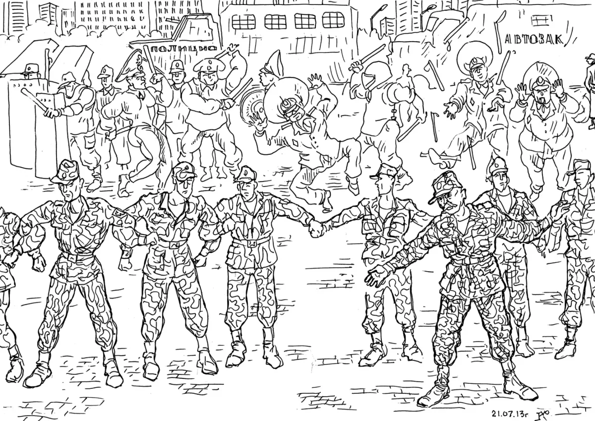 Солдат раскраска