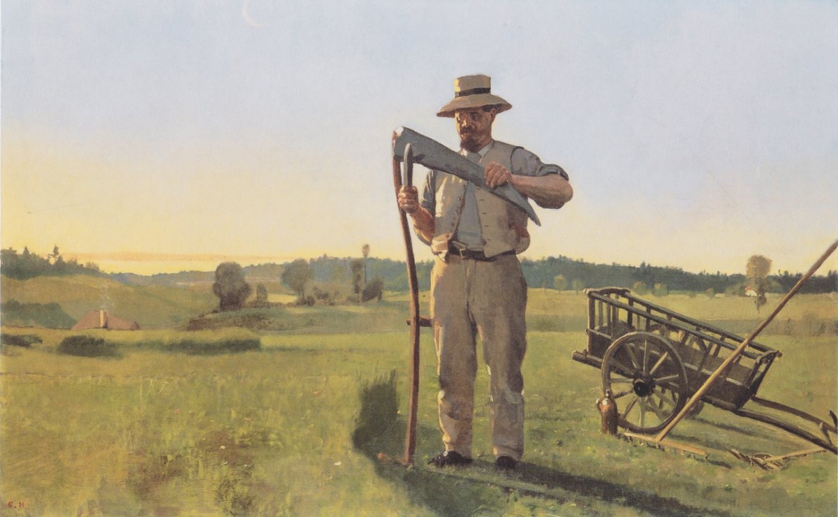 Г.Г. Мясоедов. "Страдная пора (Косцы)". 1887.