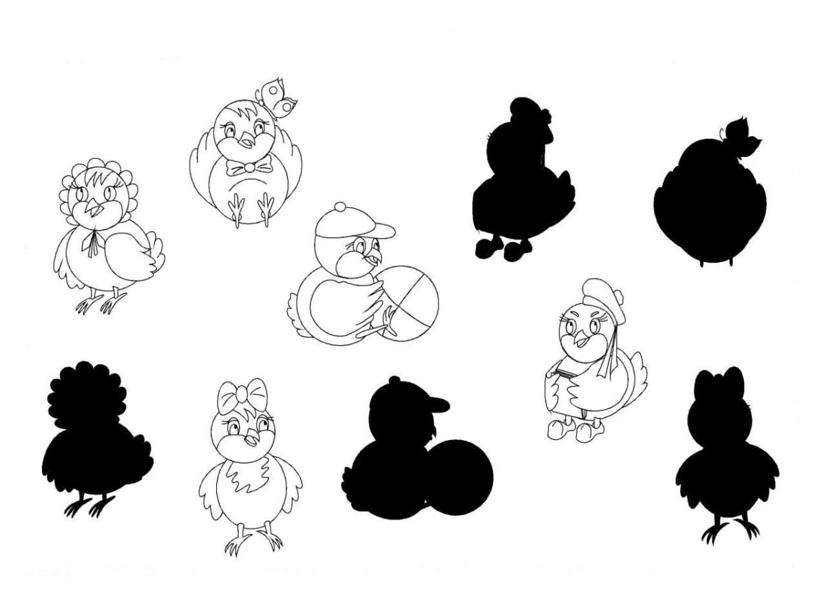 Картинки раскраски тень