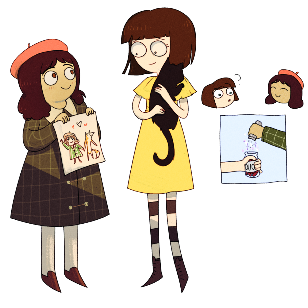 Френ БОУ черно белые