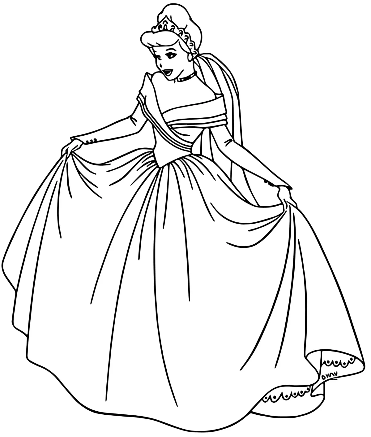 Золушка черно белая