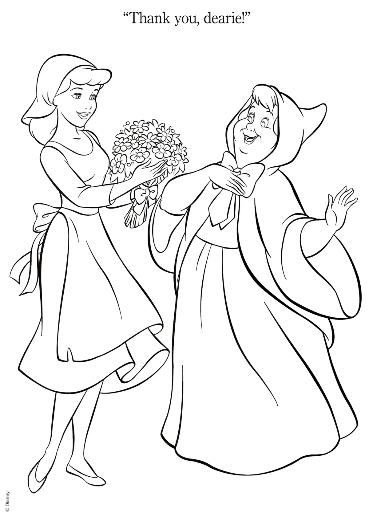 Сестры Золушки Дисней раскраска