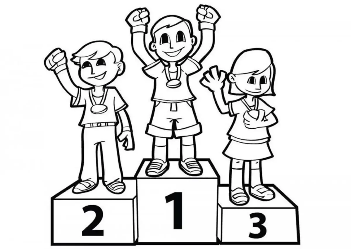 Раскраска спорт для детей