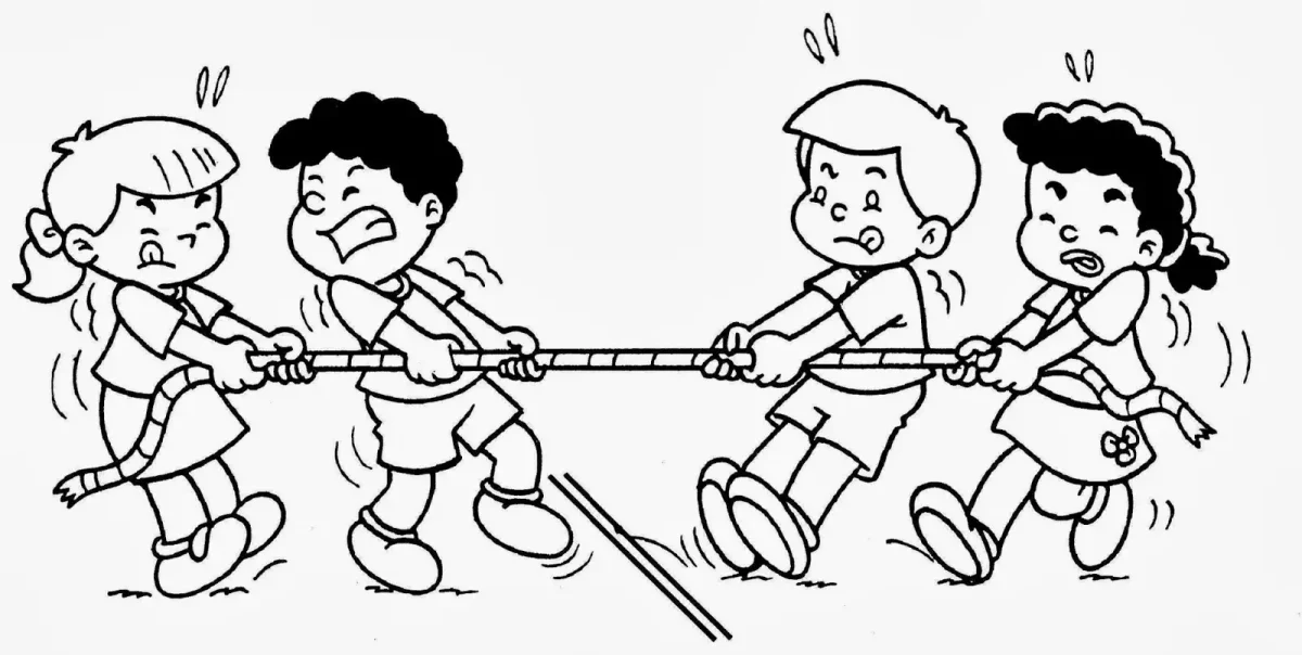 Перетягивание каната рисунок