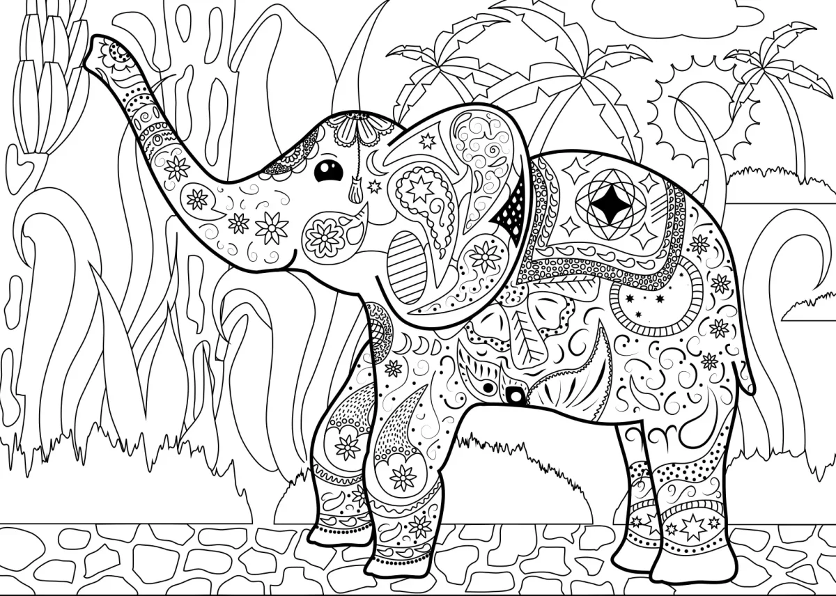 Раскраски на тему Африка антистресс