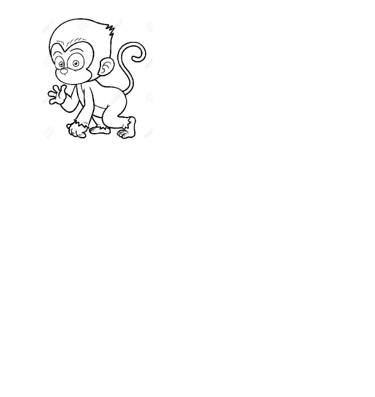 Раскраска обезьяна с очками