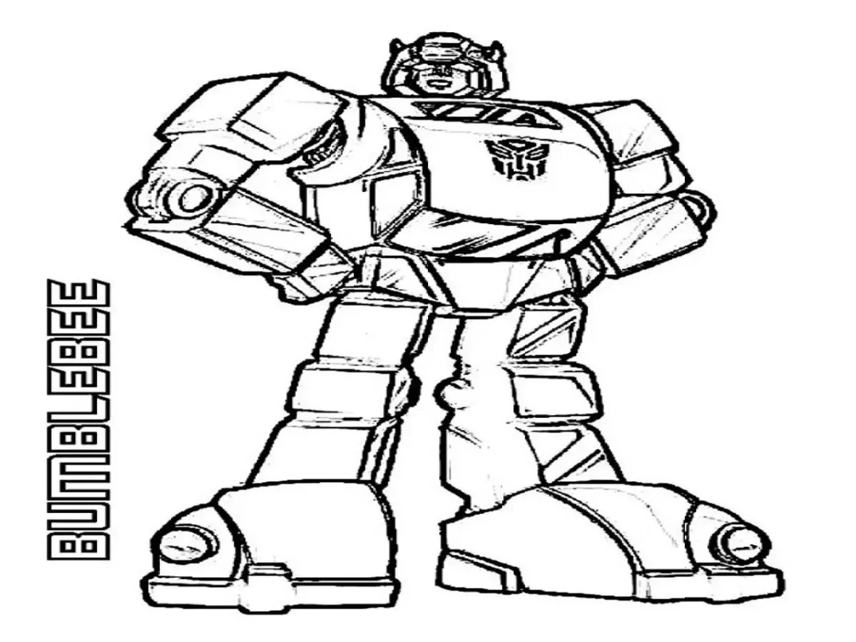 Раскраски для мальчиков роботы Бамблби
