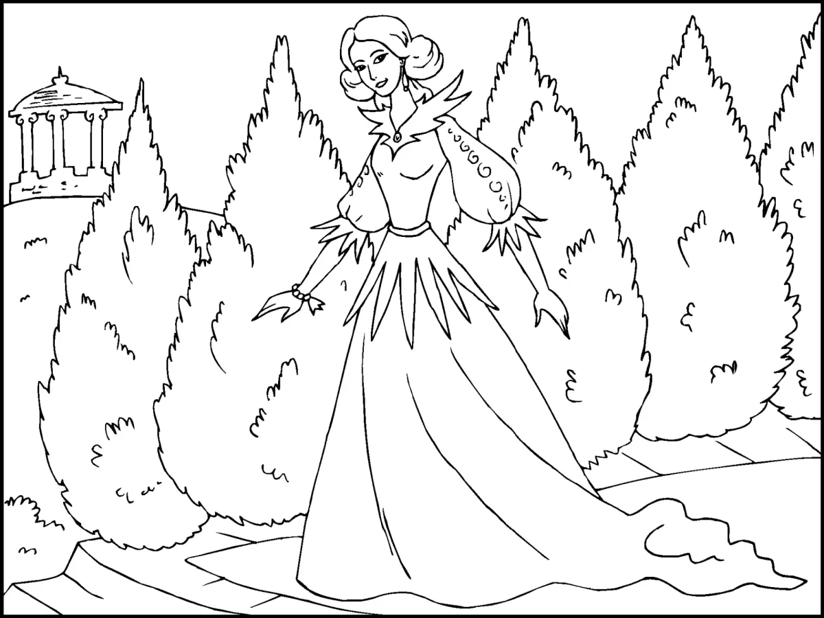 Царевна лебедь раскраска для детей