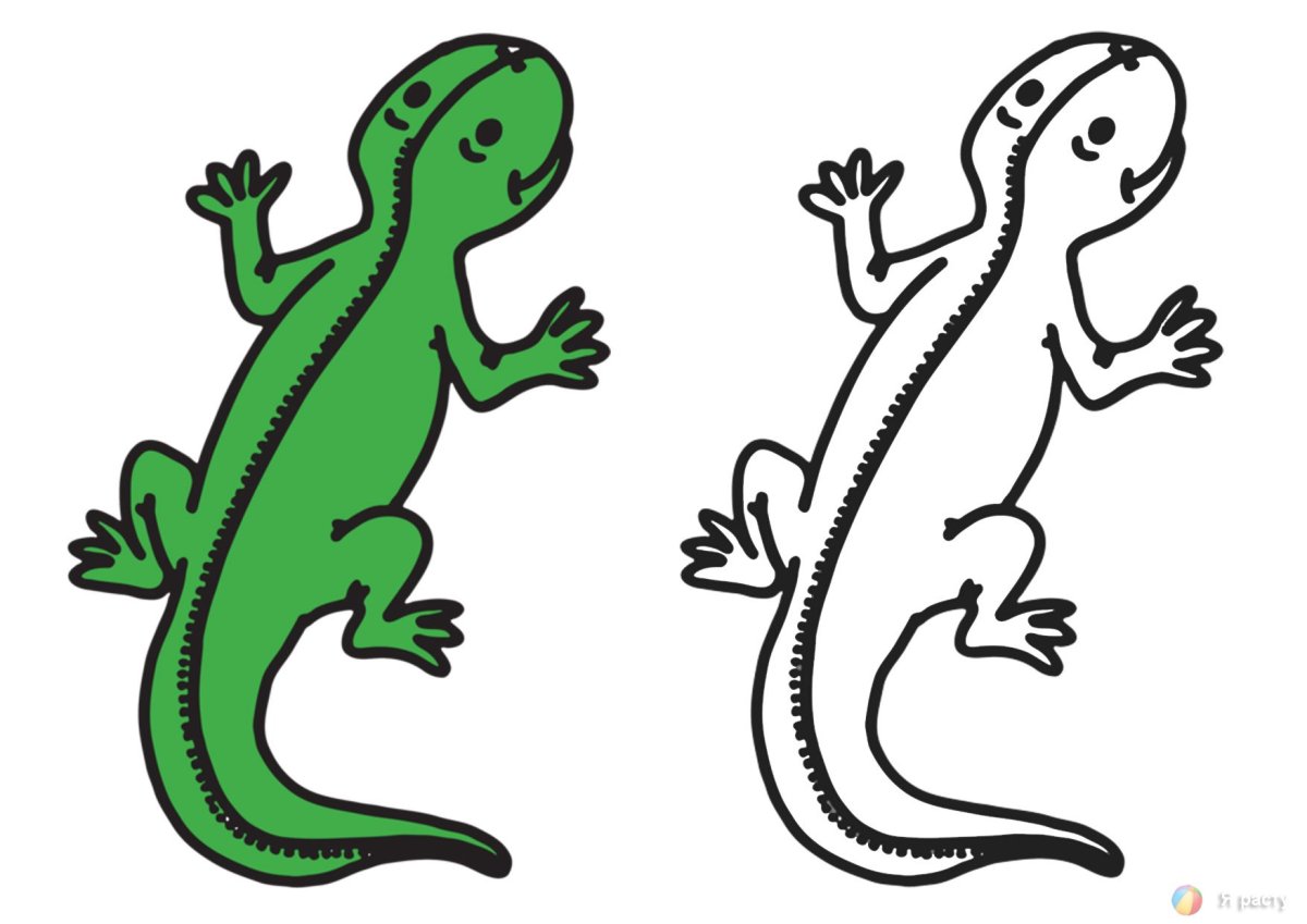 Зентангл ящерица