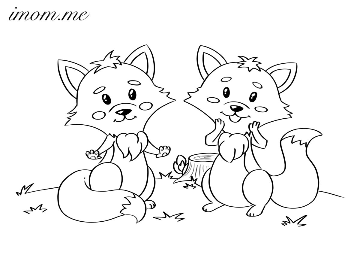 Раскраска Лисичка