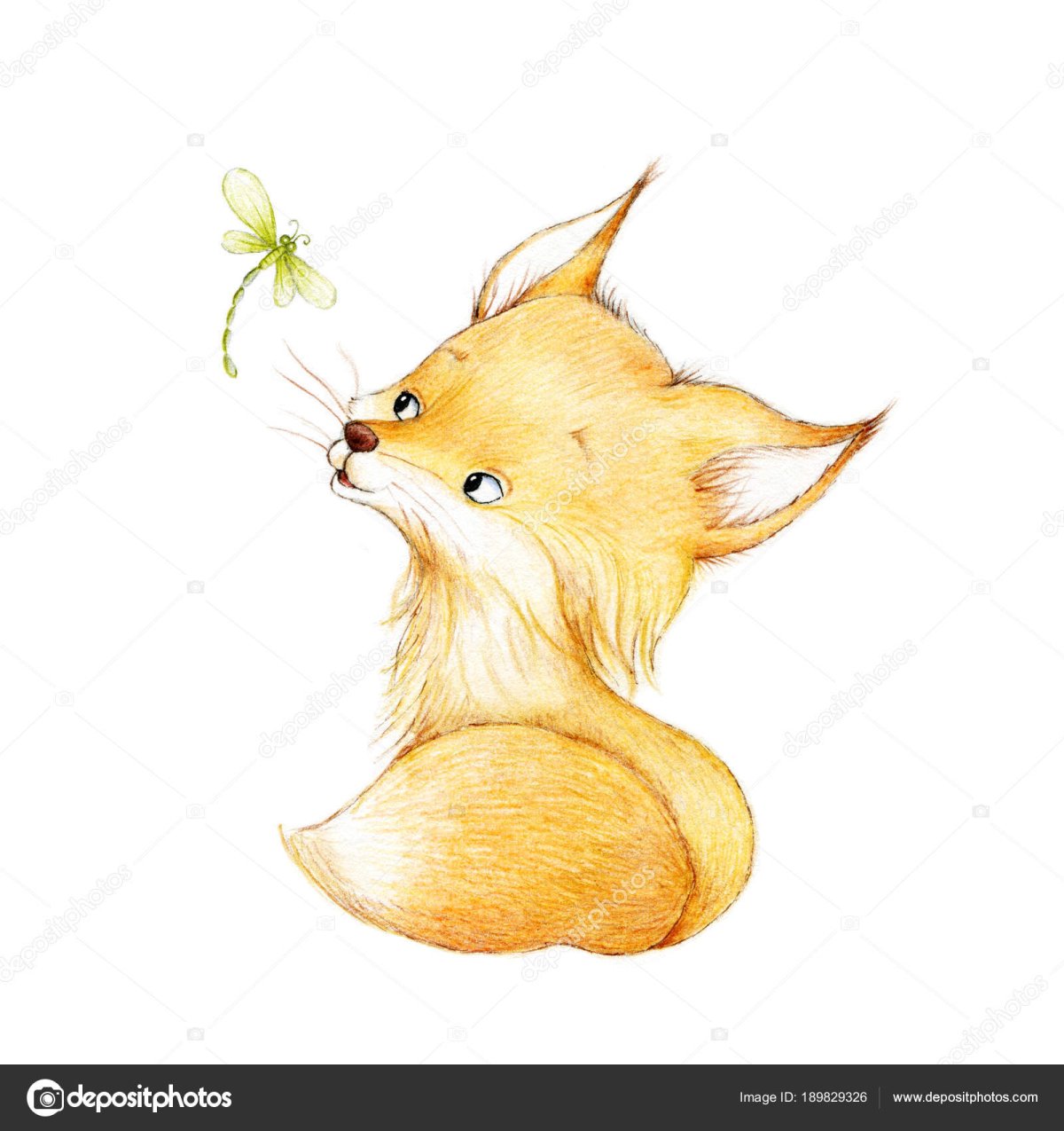 Красивая мультяшная Лисичка