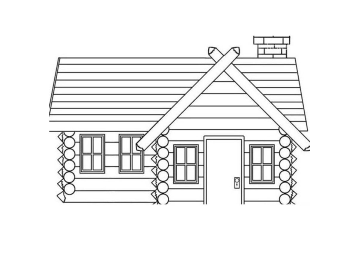 Декор русской избы раскраска