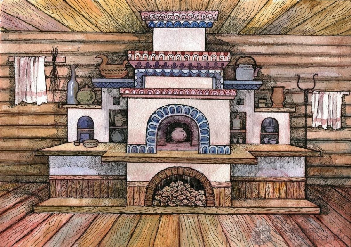 Набросок деревенского домика