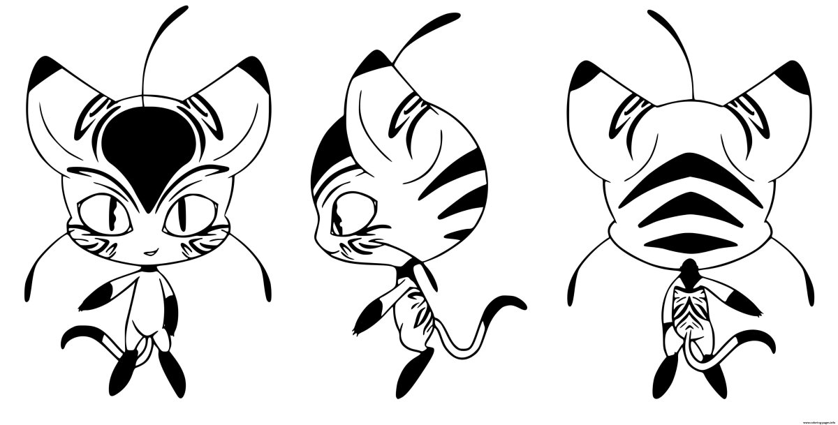 Раскраска леди баг КВАМИ