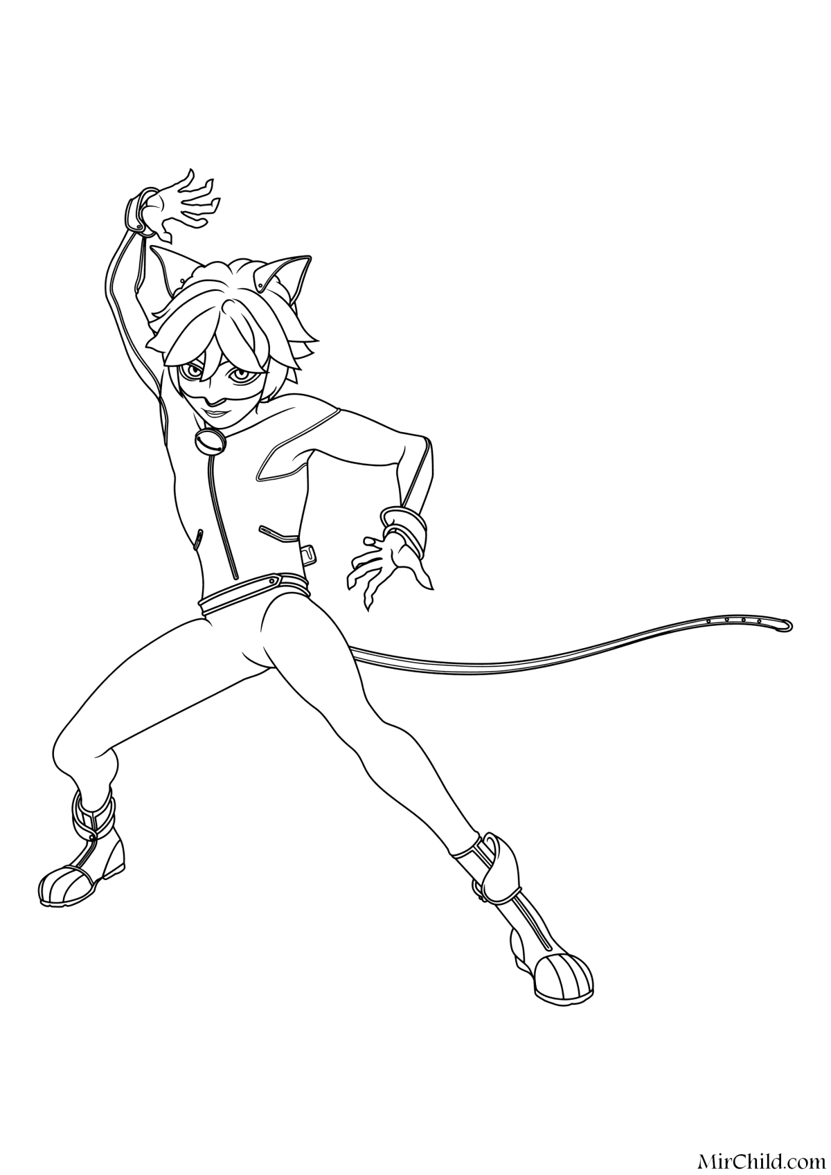 Раскраска леди баг и супер кот Рина Руж