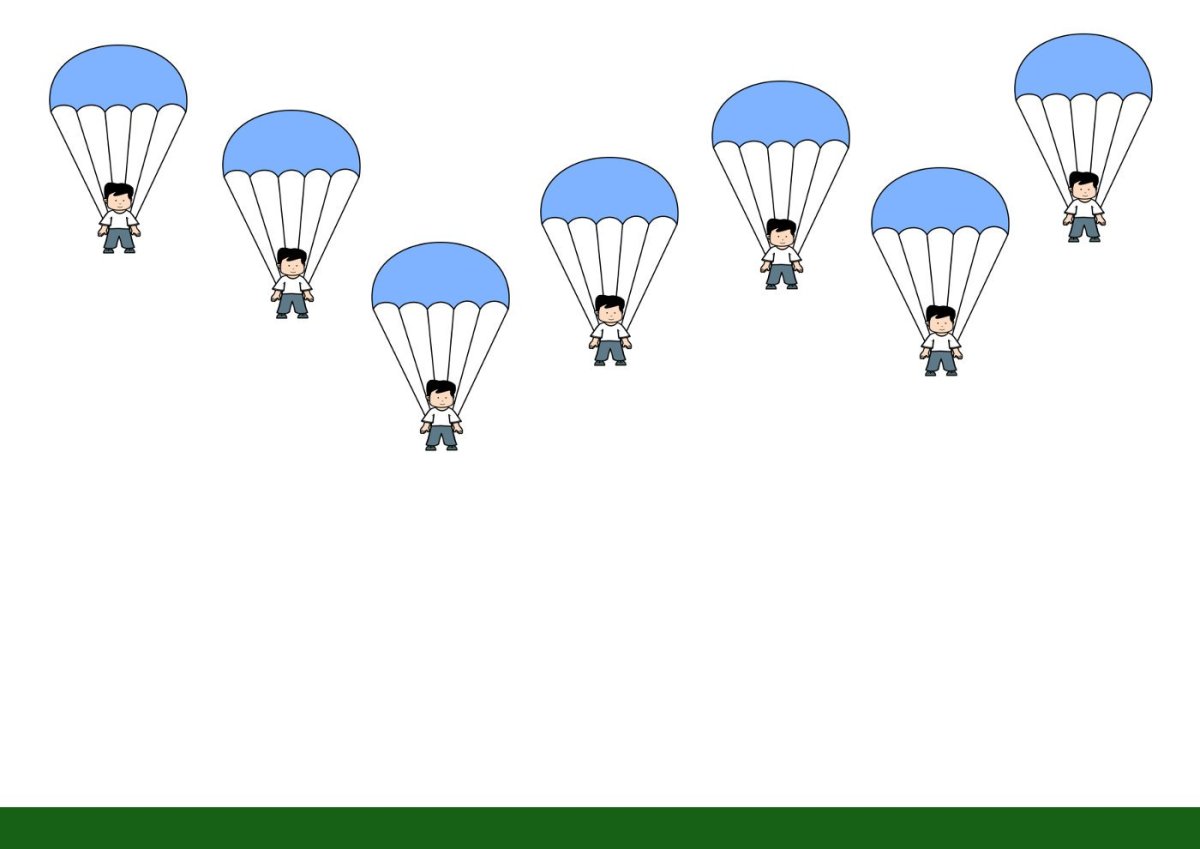 Прыжок с парашютом раскраска