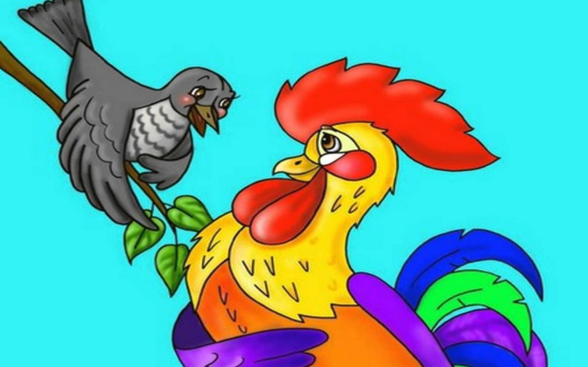 Басня Ивана Андреевича Крылова Кукушка и петух