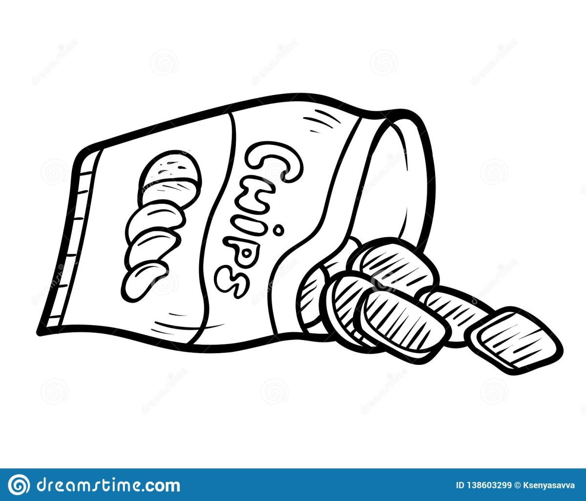 Раскраска картошка фри