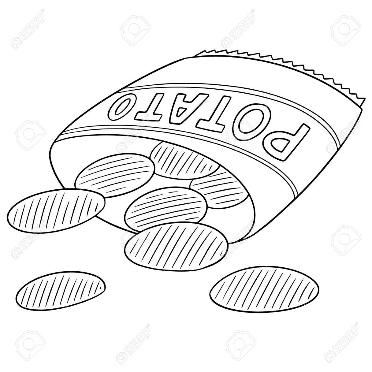 Раскраска чипсы