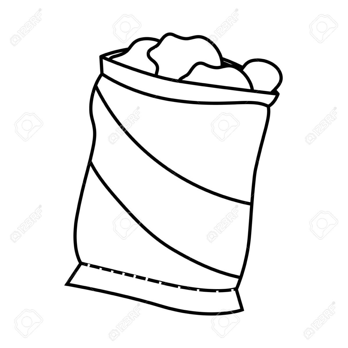 Жареная картошка раскраска