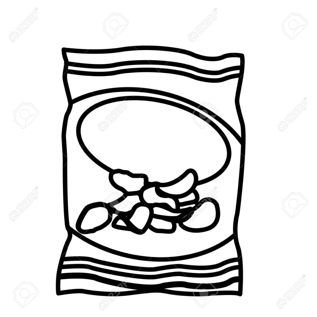 Раскраска пачка чипсов