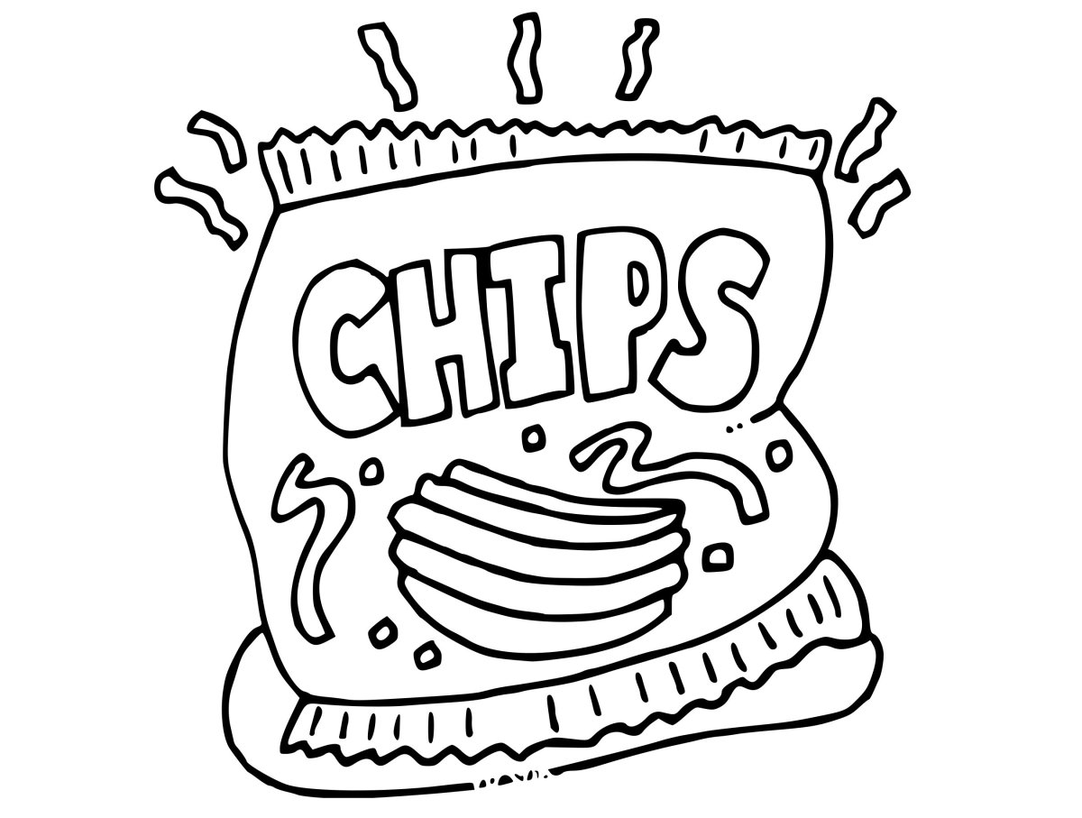 Вредные продукты раскраска для детей