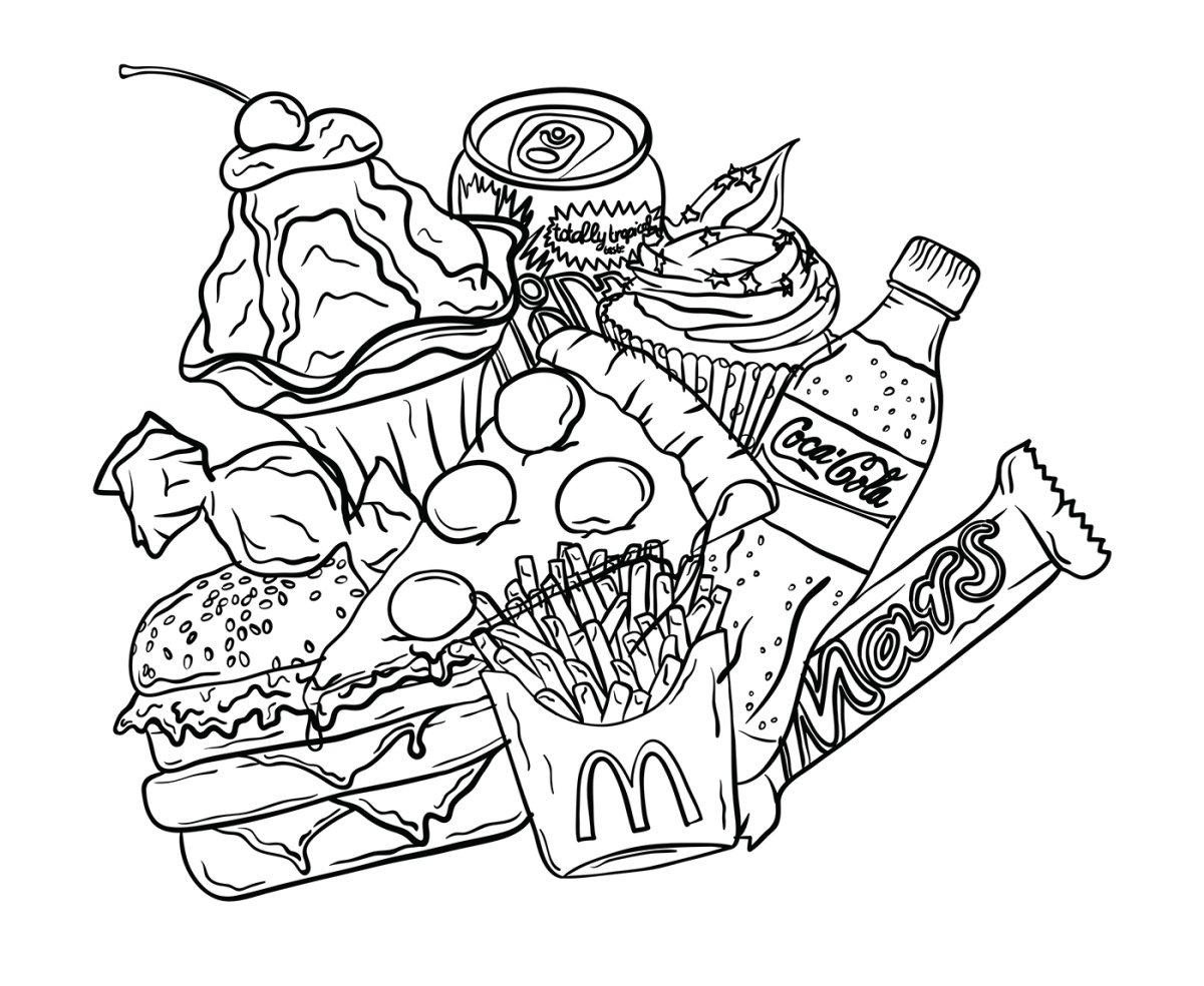 Раскраски Десерты