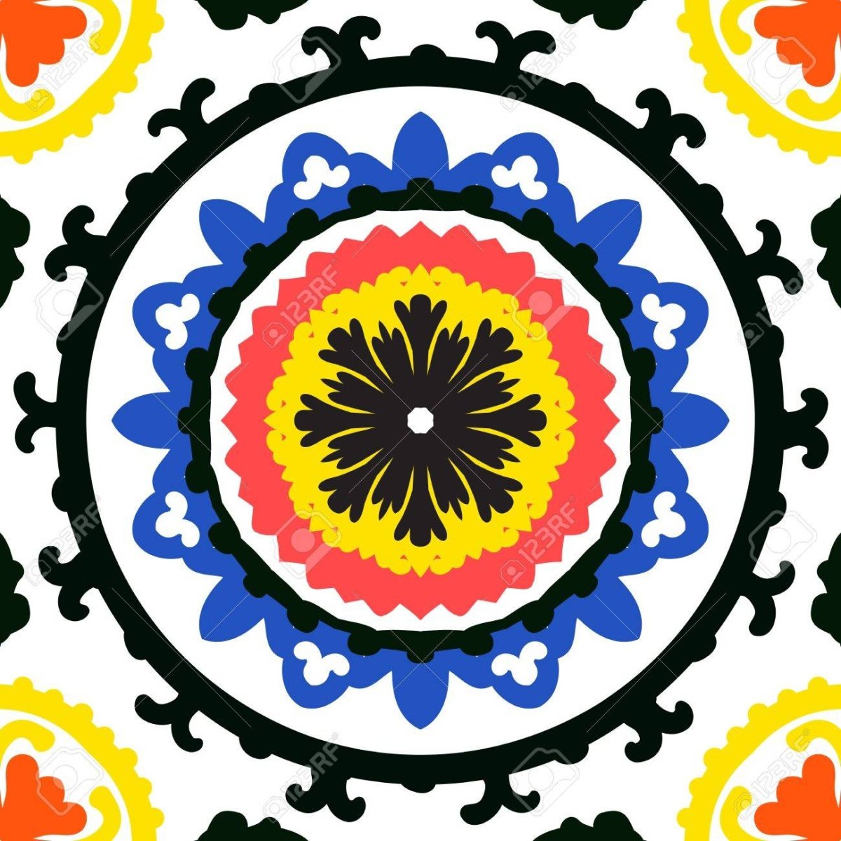 Национальный орнамент Таджикистана чакан