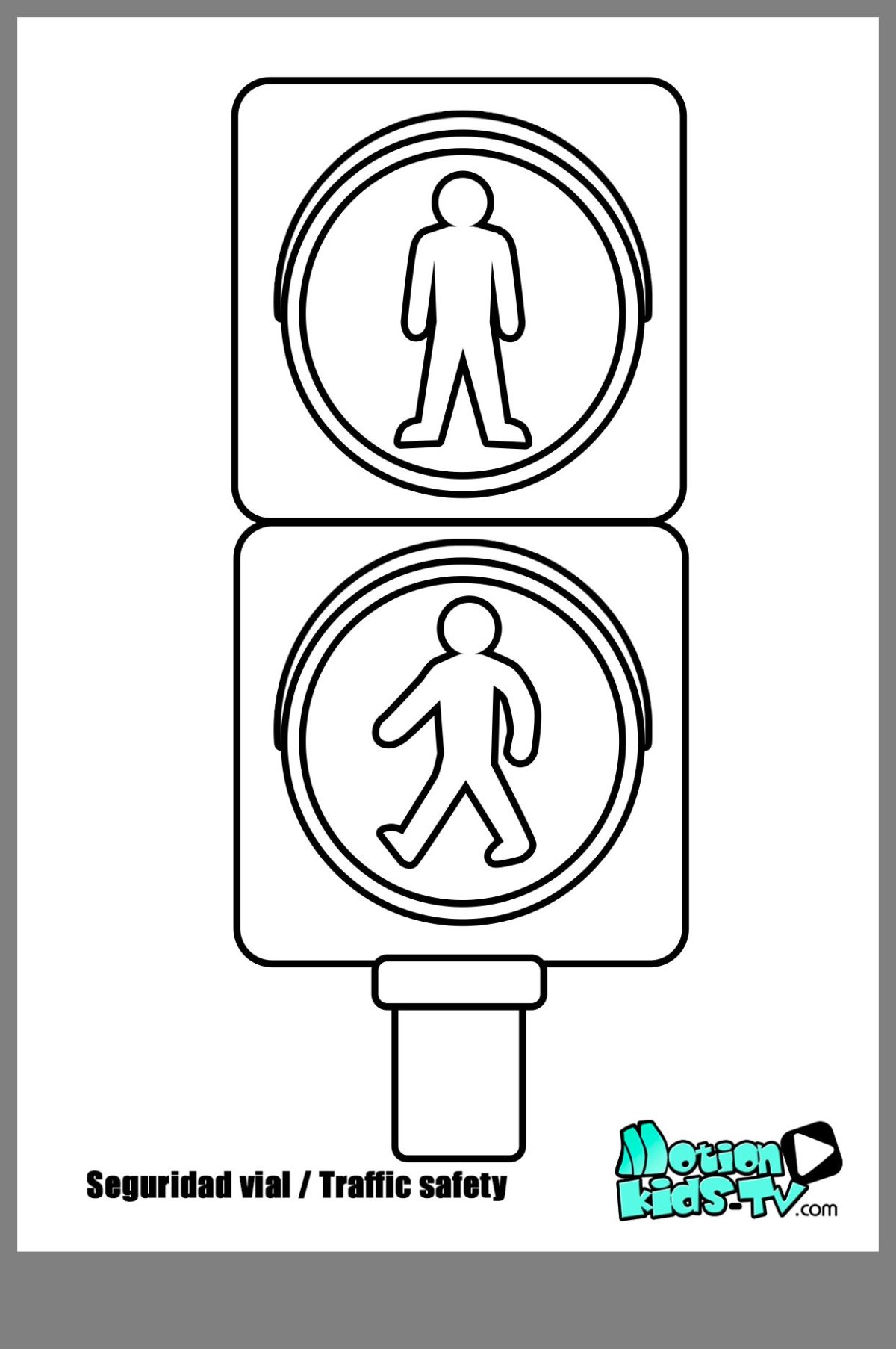 Знак осторожно дети раскраска