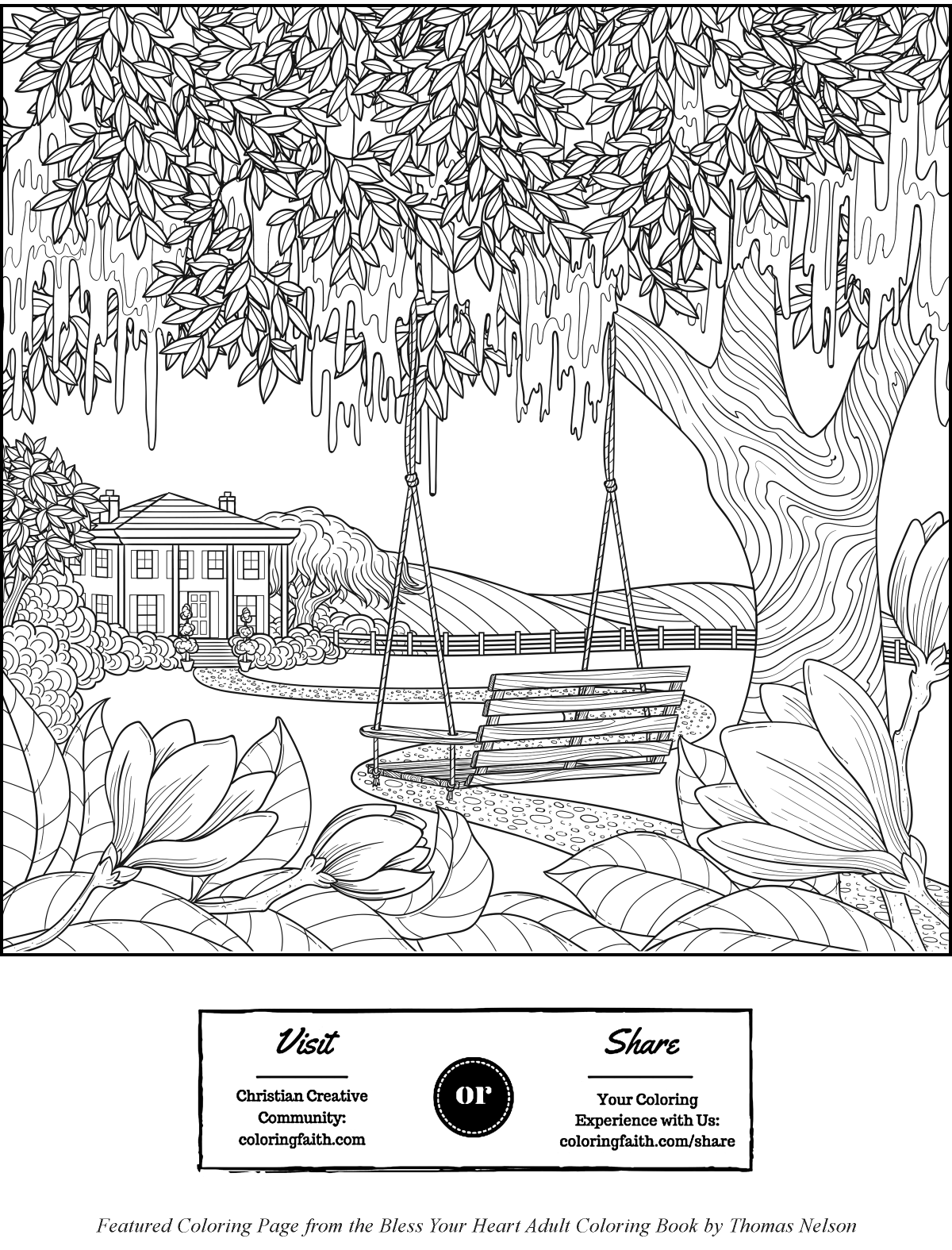 Раскраска пейзаж