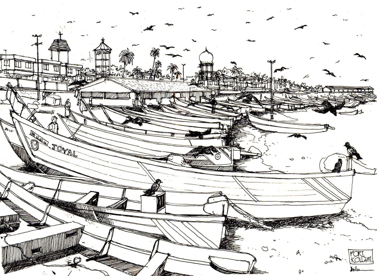 Порт раскраска для детей