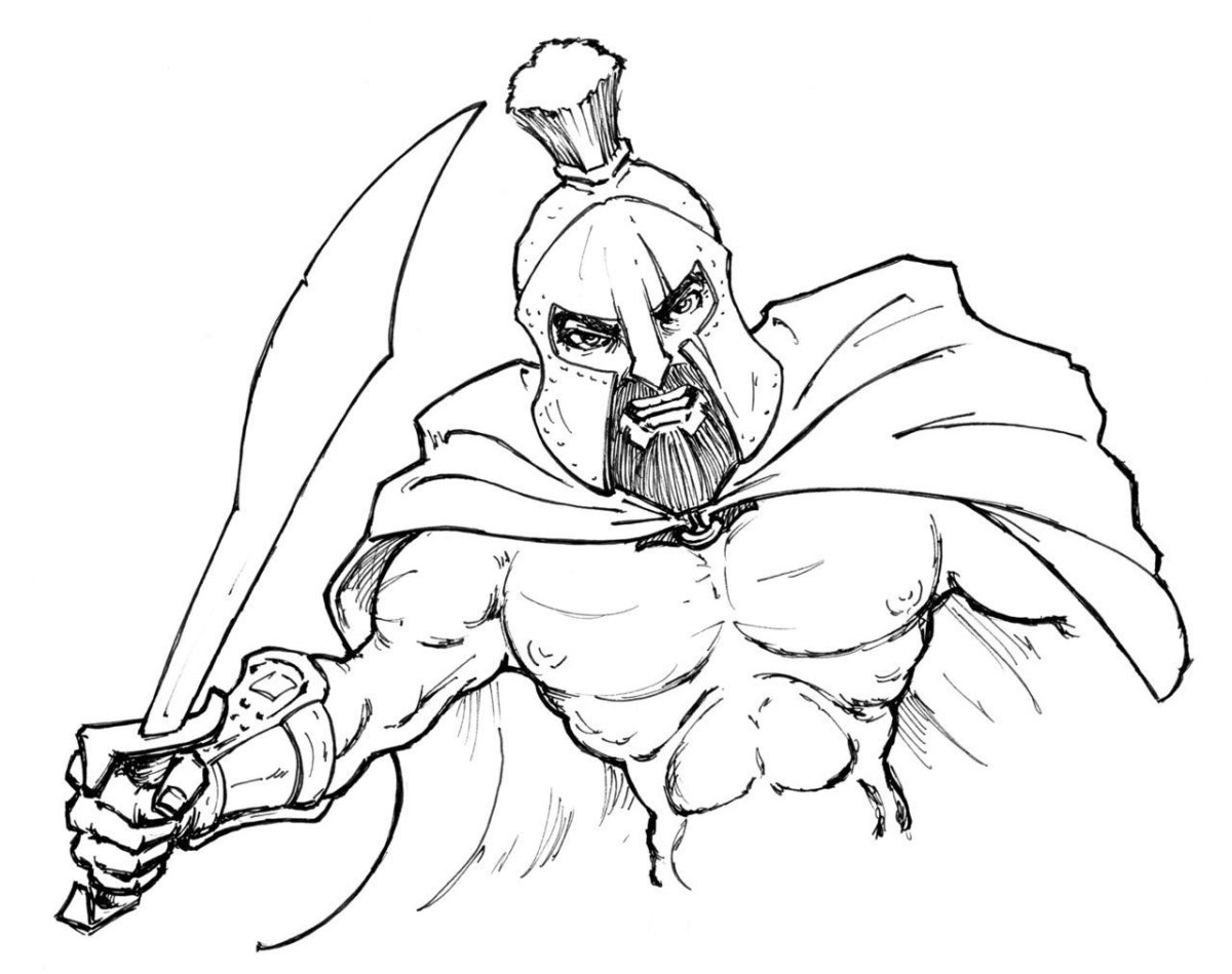 Спартанец для срисовки