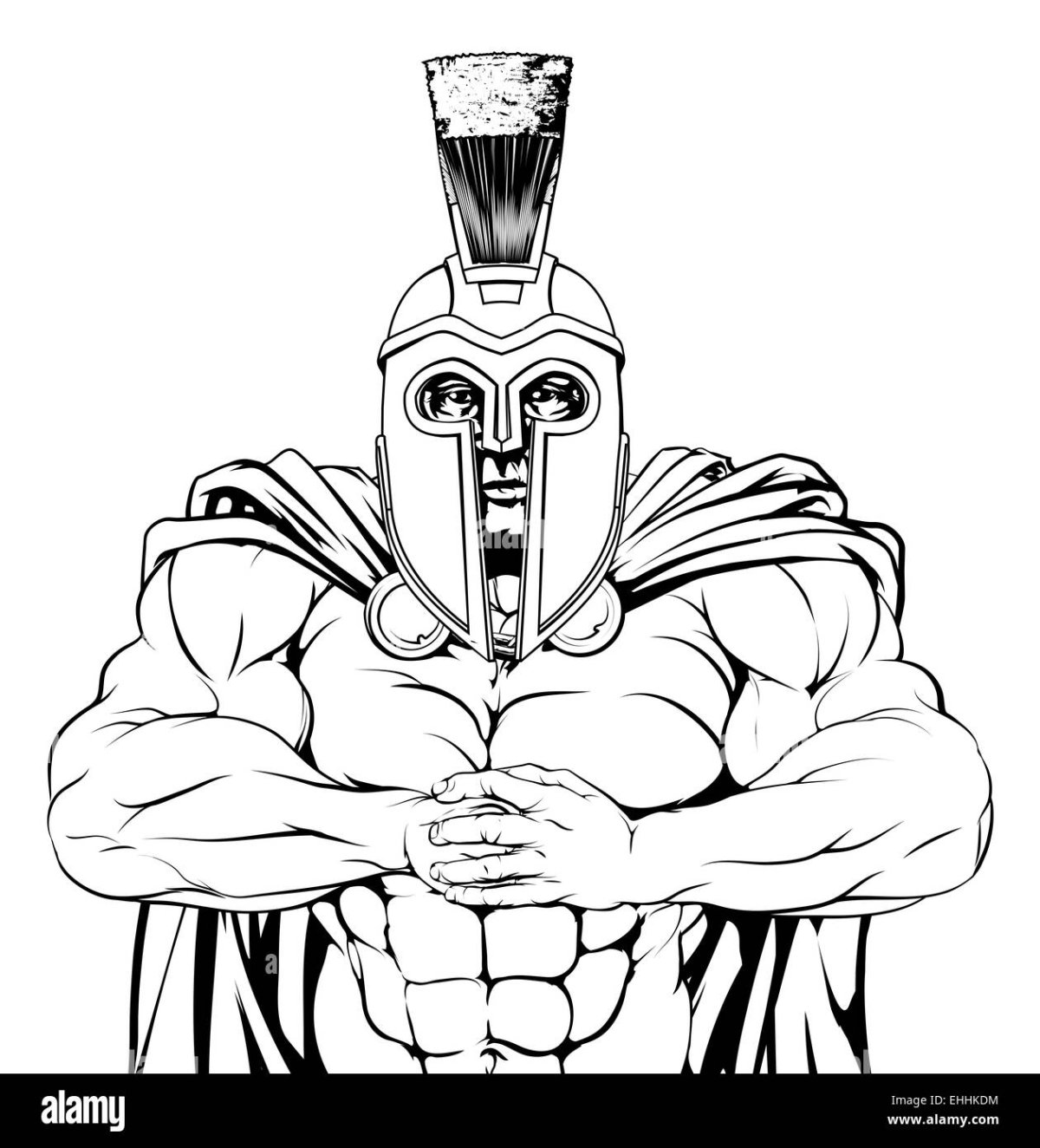 Воин Спарты для срисовки