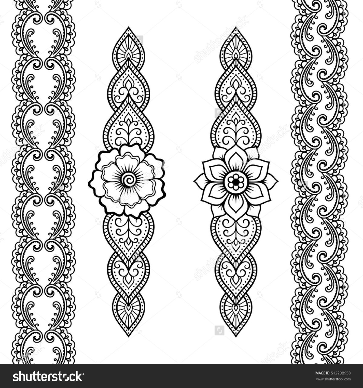 Горизонтальные восточные узоры