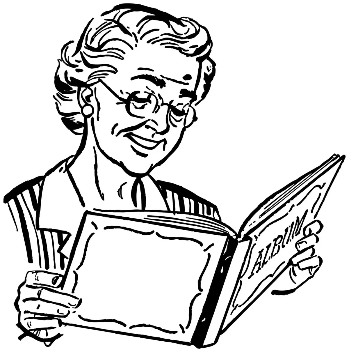 Раскраска бабушка