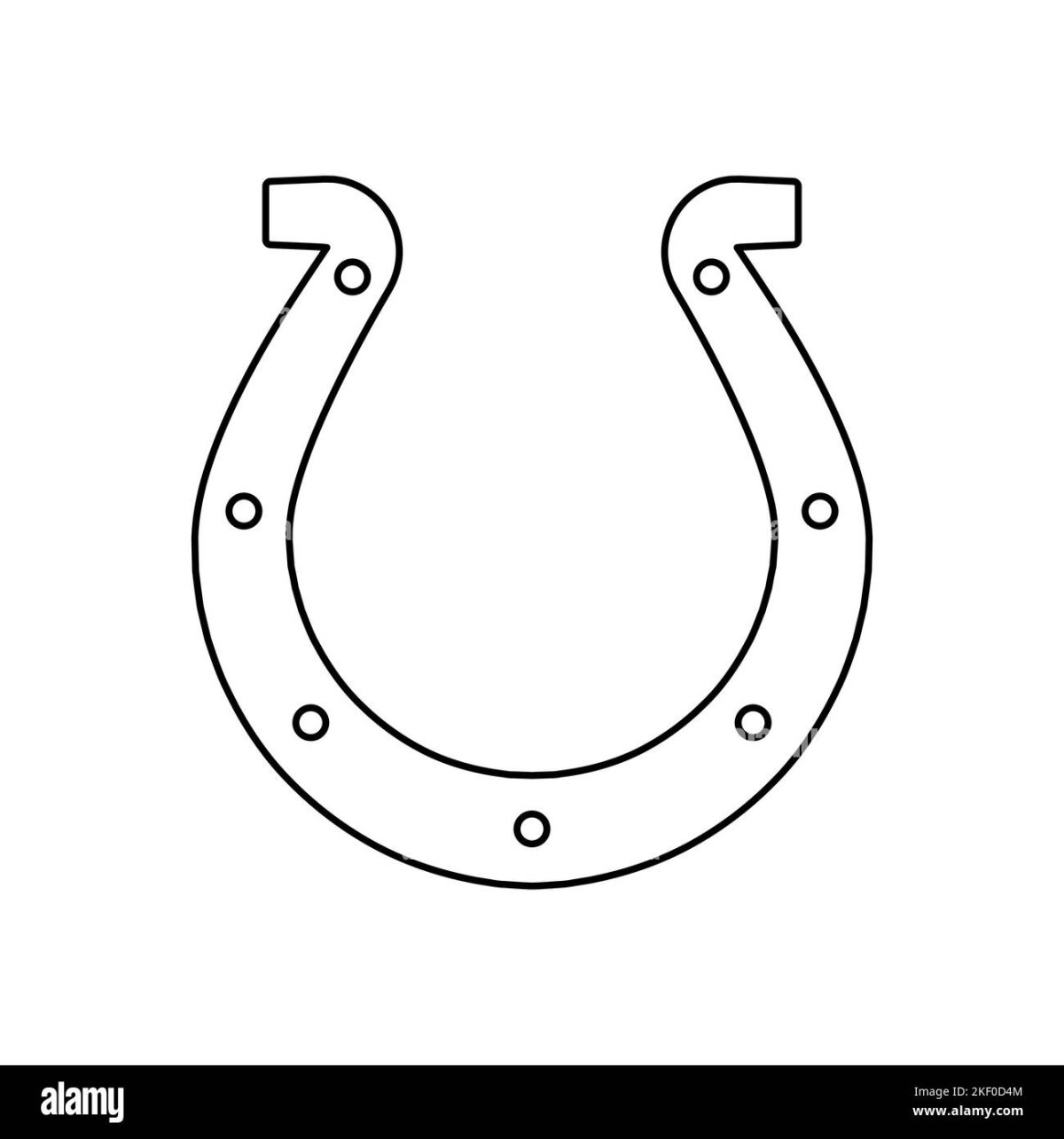 Трафарет подкова маленькая