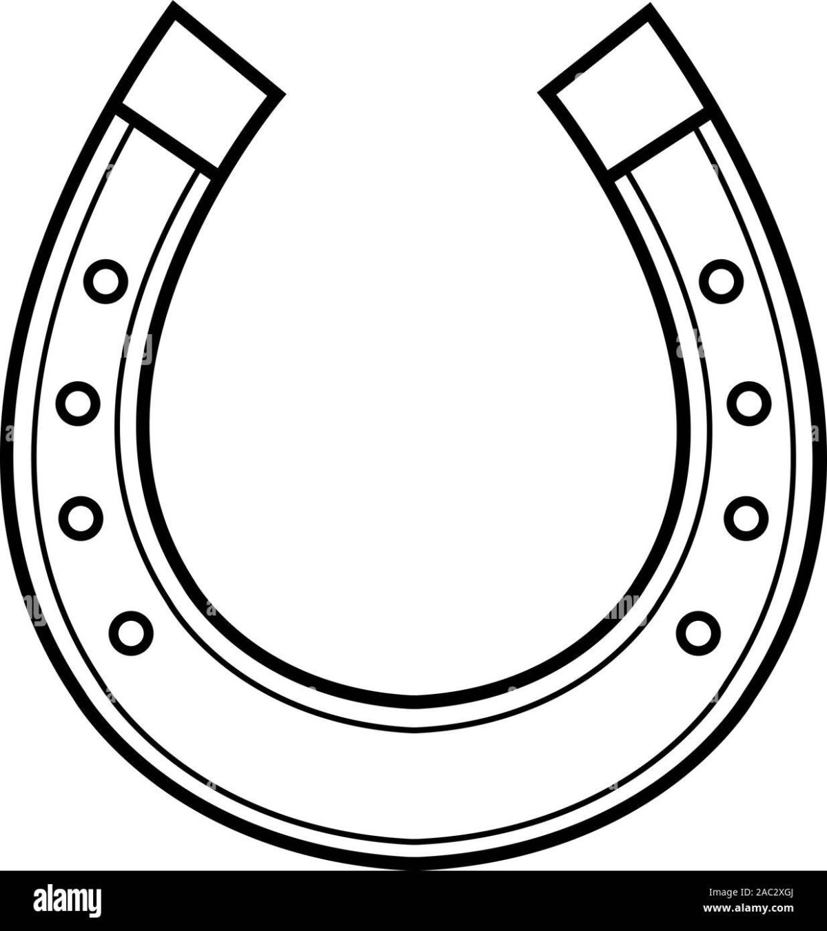 Подкова трафарет для вырезания