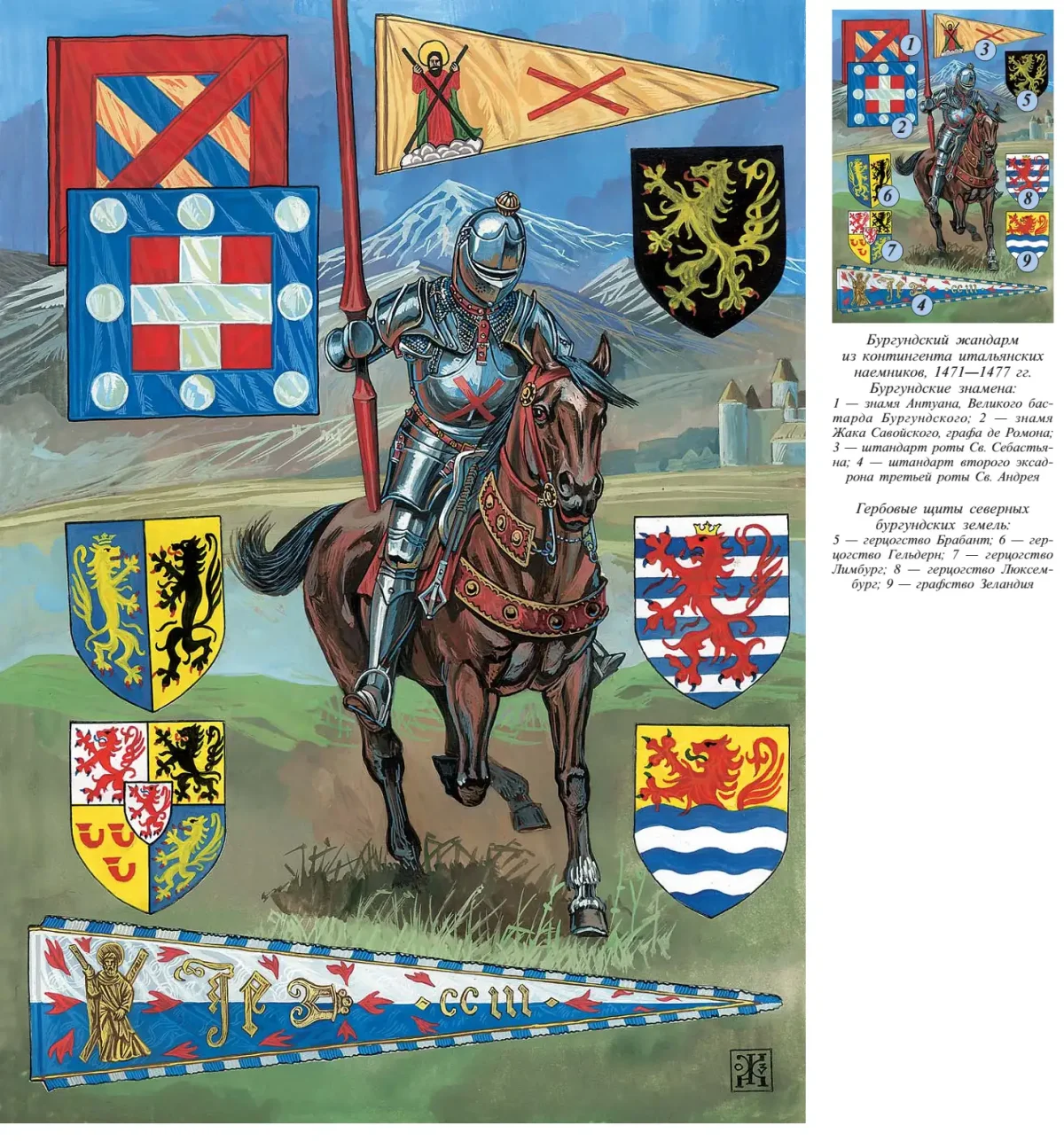 Бургундские Знамёна 15 века