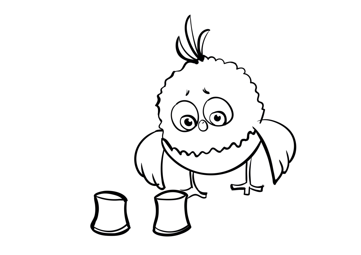 Цыпленок раскраска для детей 1-2 лет