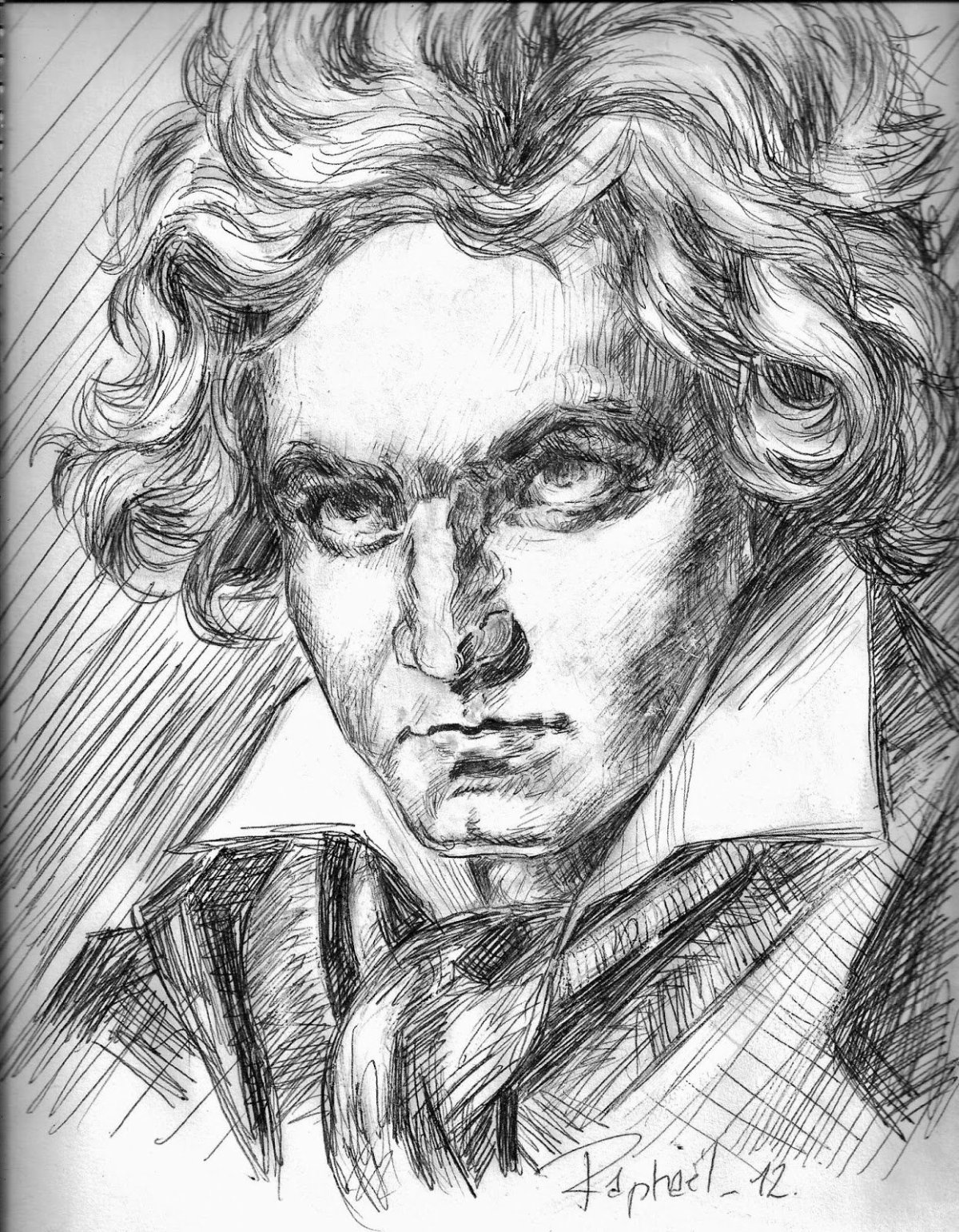 Людвиг Ван Бетховен раскраска