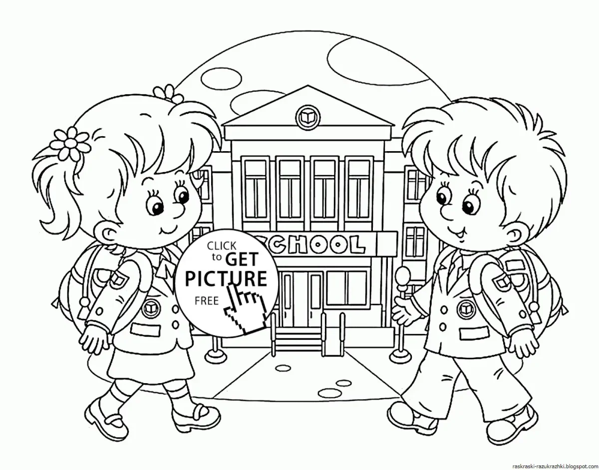 Раскраска девочка ученица