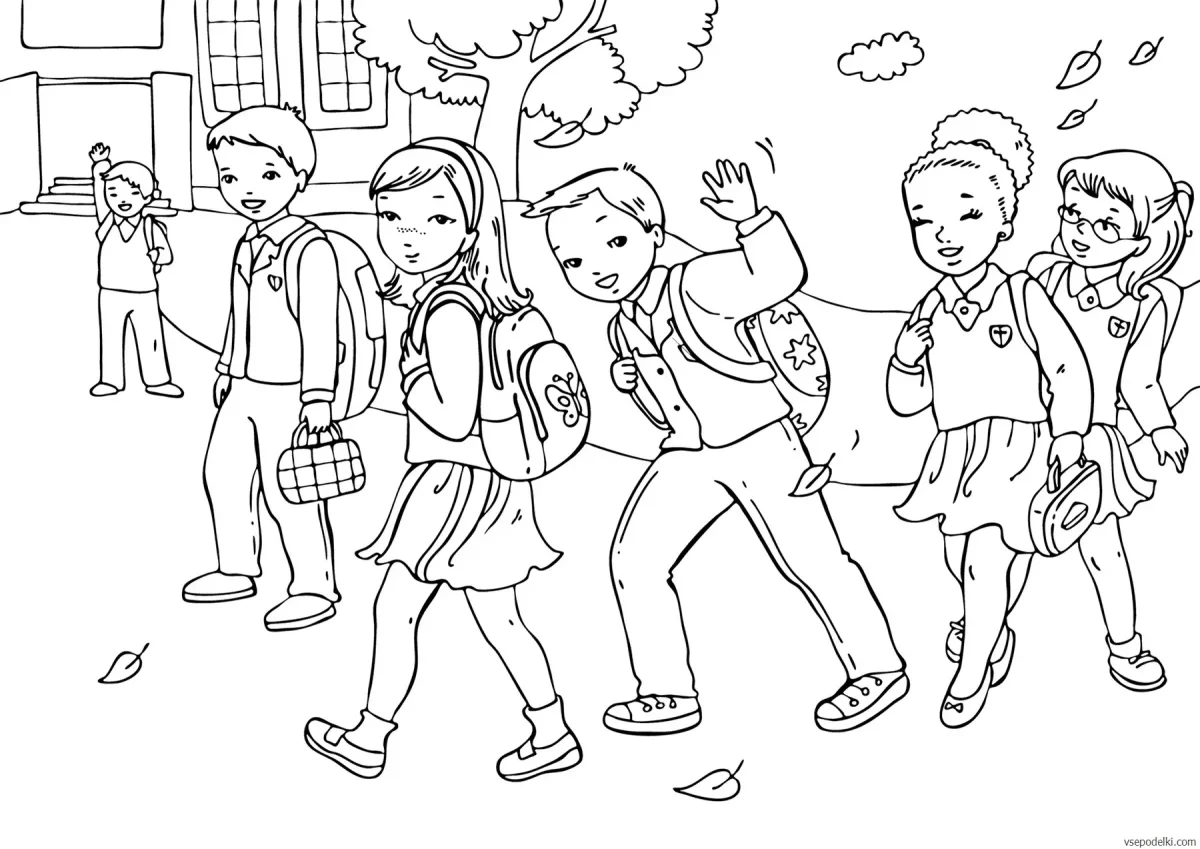 Раскраска школа