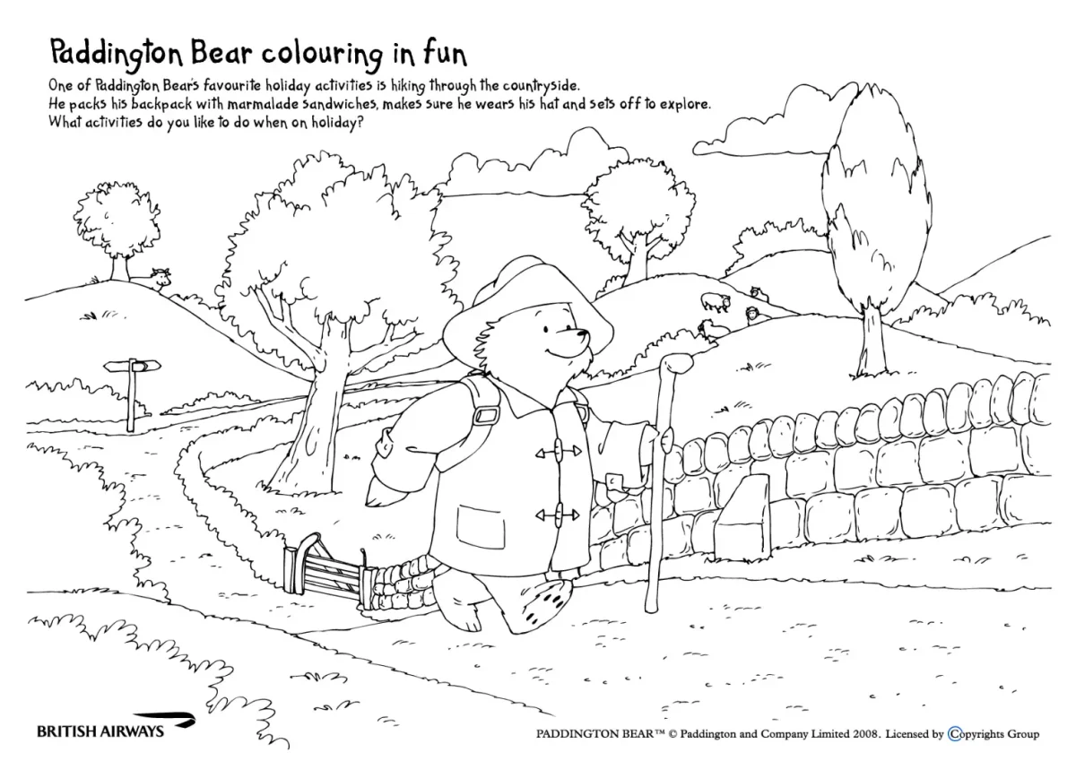 Паддингтон раскраска