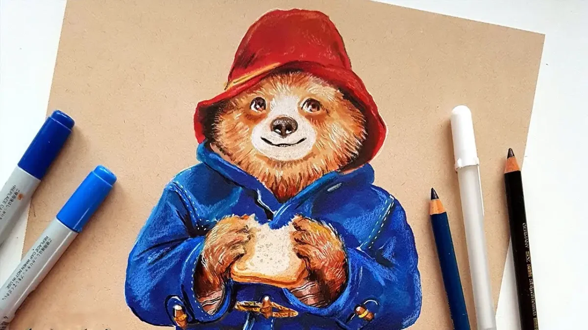 Медвежонок Паддингтон разукрашка