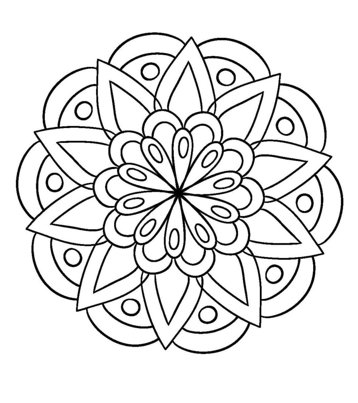 Орнамент раскраска для детей